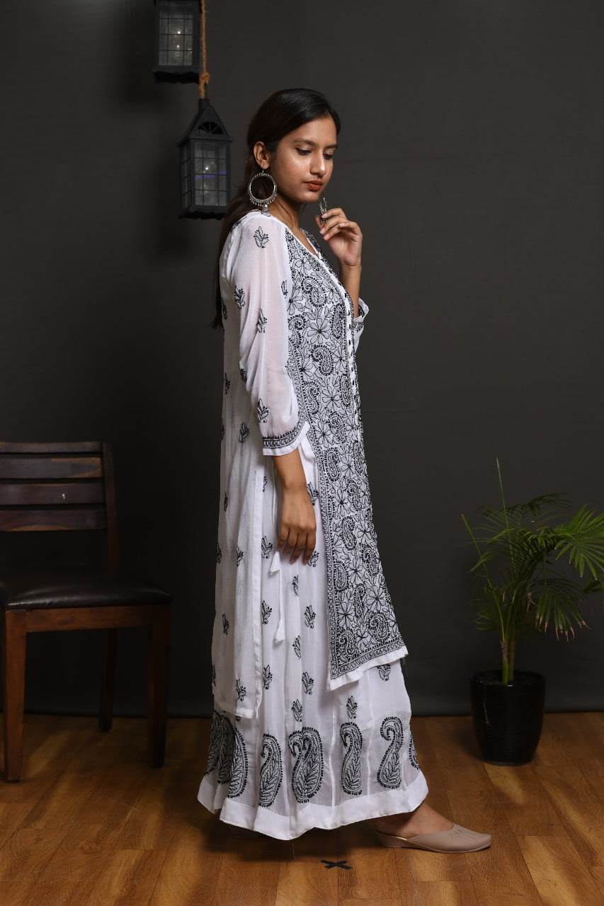 Maroon Indian Designer Outfit With Lakhnavi Work – Palkhi Fashion